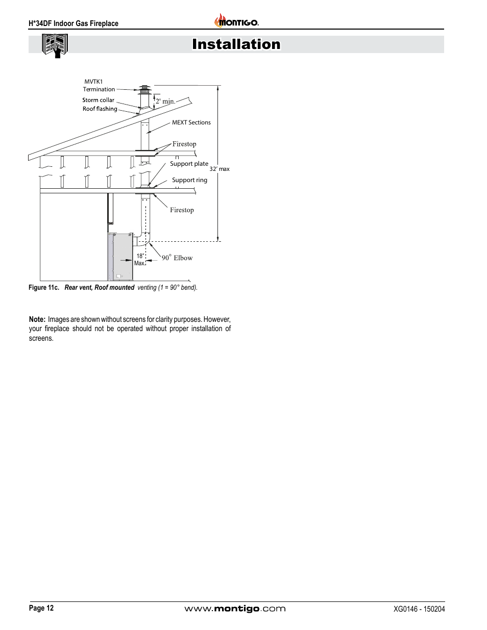 Installation | Montigo H34DF User Manual | Page 12 / 42