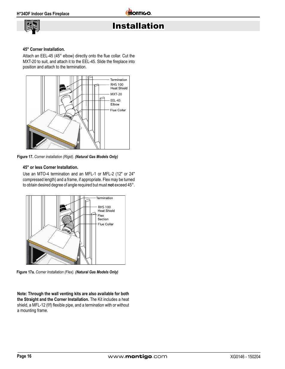 Installation | Montigo H34DF User Manual | Page 16 / 42