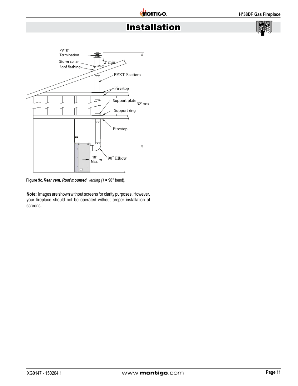 Installation | Montigo H38DF User Manual | Page 11 / 40