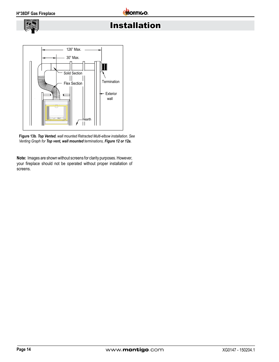 Installation | Montigo H38DF User Manual | Page 14 / 40