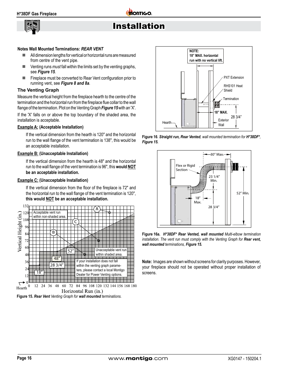 Installation | Montigo H38DF User Manual | Page 16 / 40