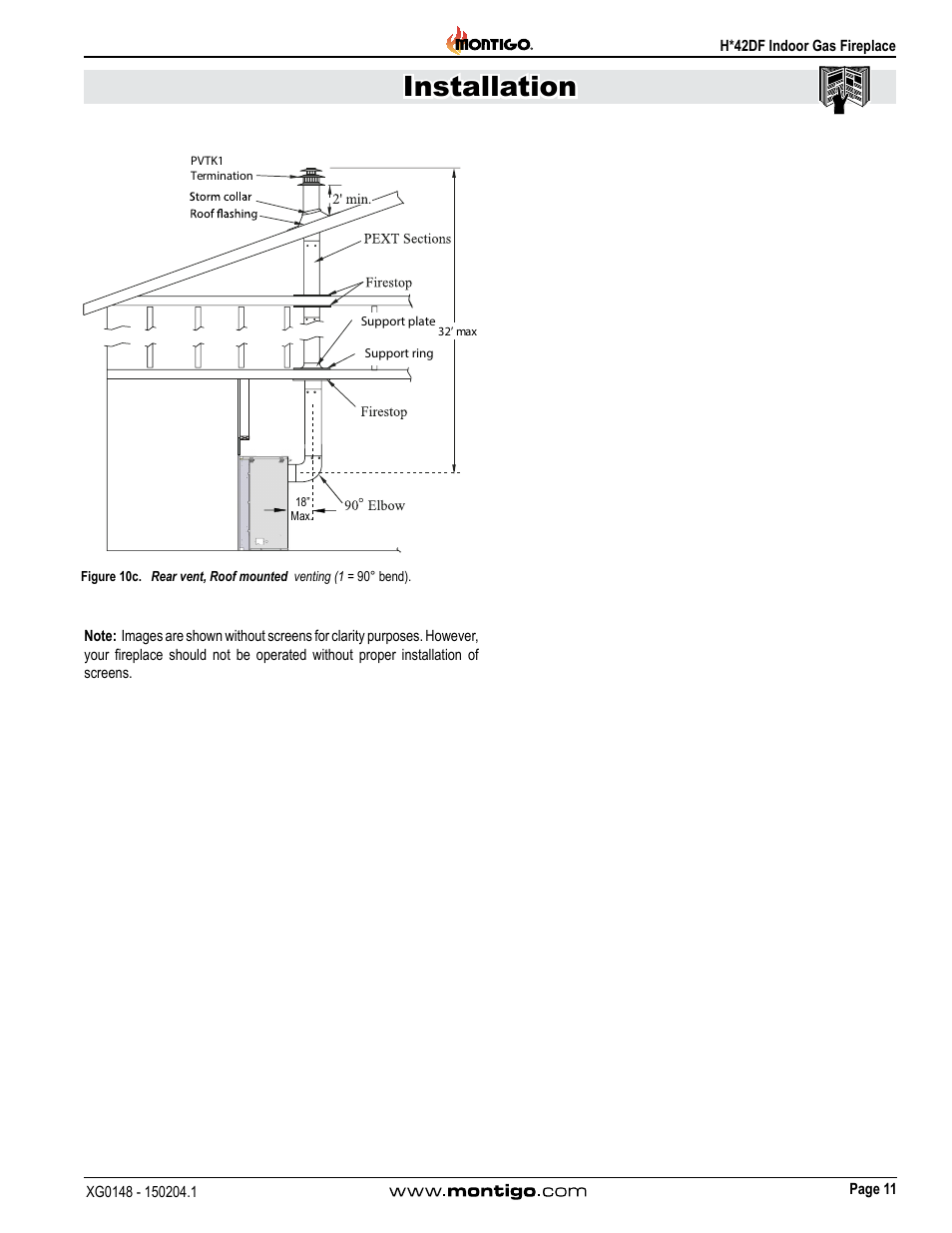 Installation | Montigo H42DF User Manual | Page 11 / 40