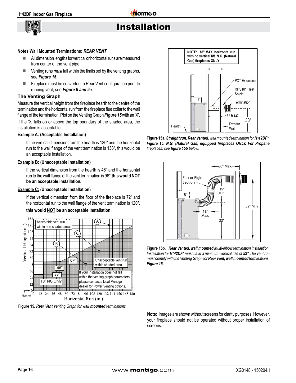 Installation | Montigo H42DF User Manual | Page 16 / 40