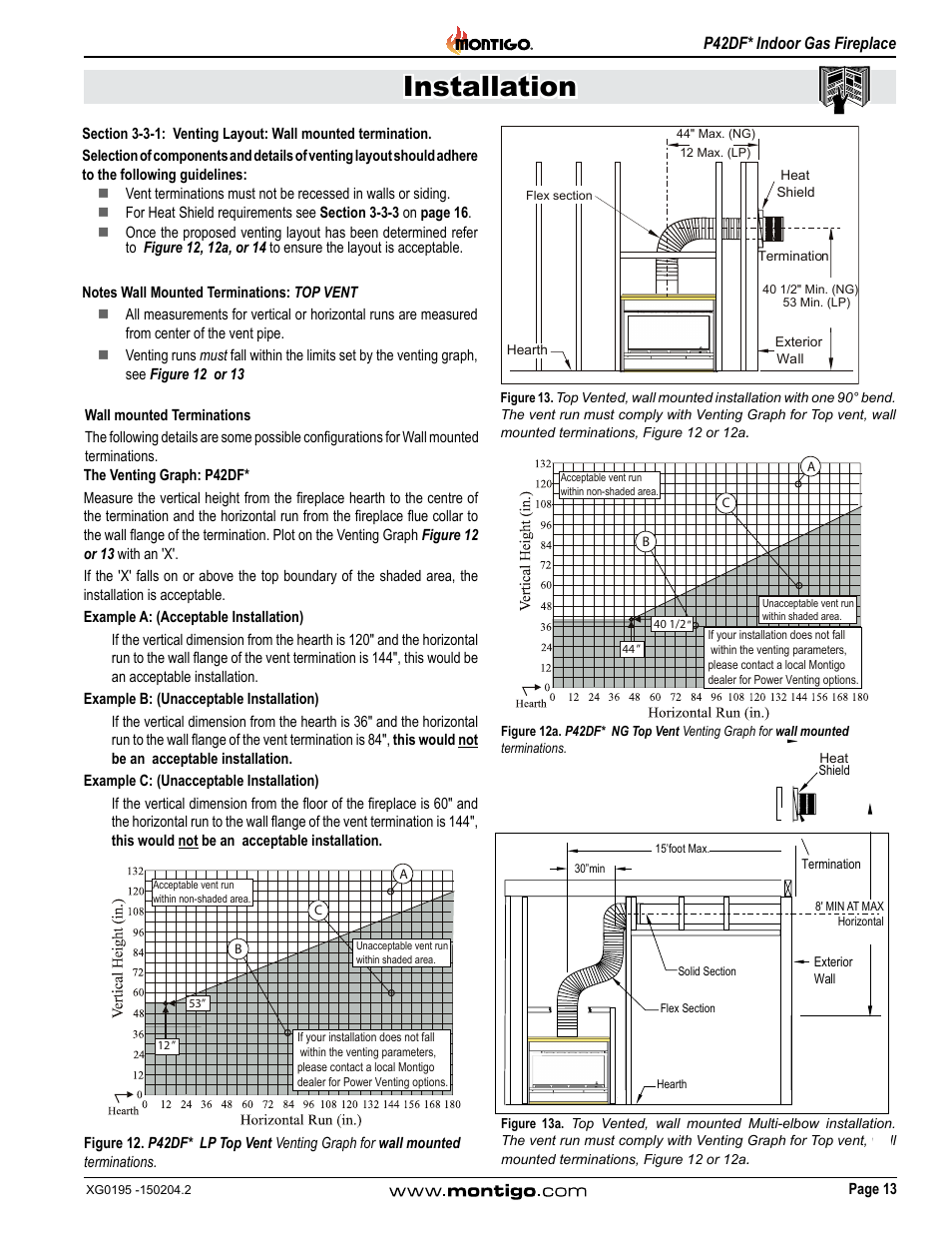 Installation | Montigo P42DF User Manual | Page 13 / 34