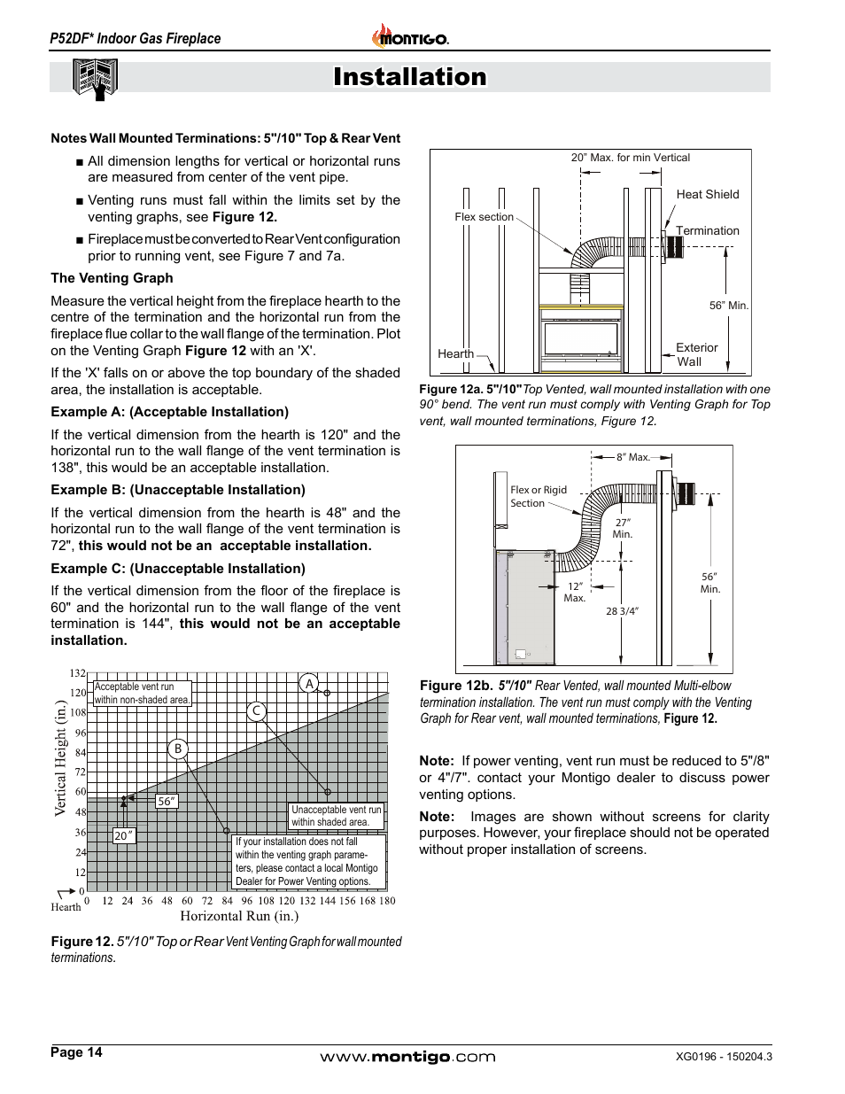 Installation | Montigo P52DF User Manual | Page 14 / 34