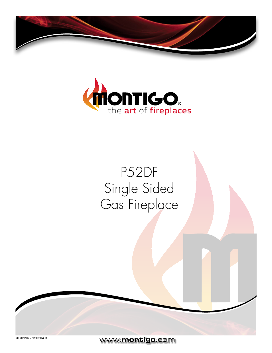 P52df single sided gas fireplace | Montigo P52DF User Manual | Page 34 / 34