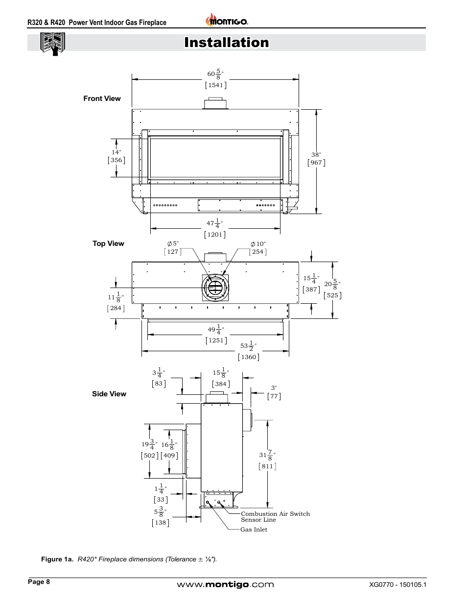 Installation | Montigo R320 User Manual | Page 8 / 44