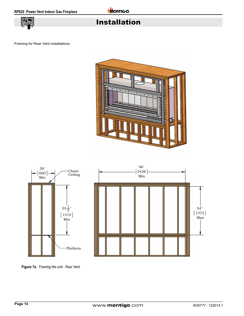 Installation, Chase constuction rv | Montigo RP620 User Manual | Page 14 / 48