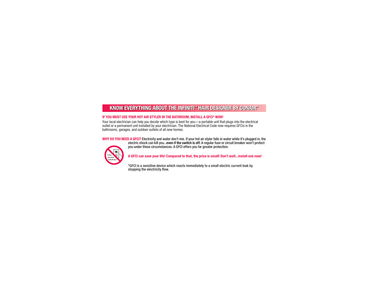 Know everything about the infiniti, Hair designer by conair | Conair BC173 User Manual | Page 18 / 47