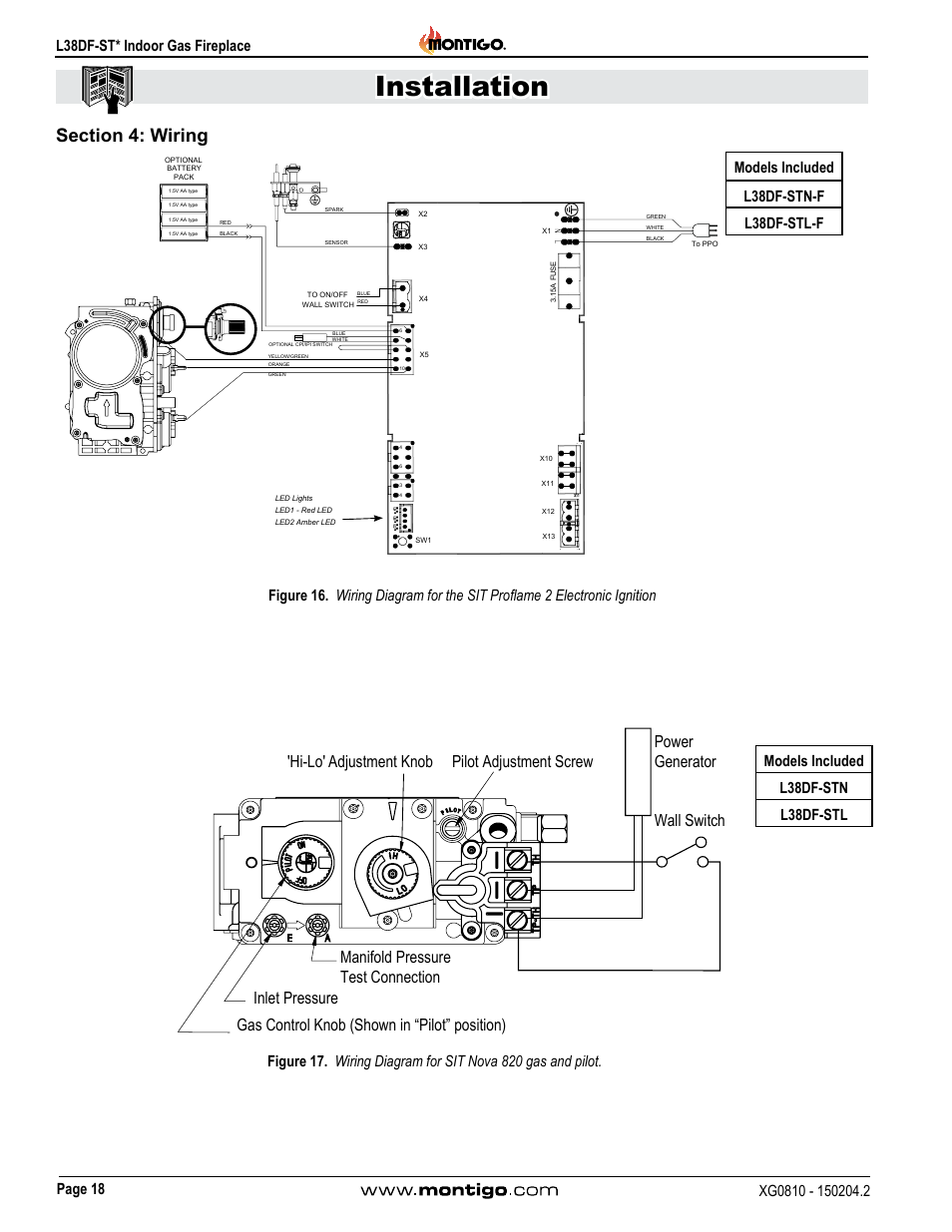 Section 4: wiring, Installation | Montigo L38DF-ST User Manual | Page 18 / 34