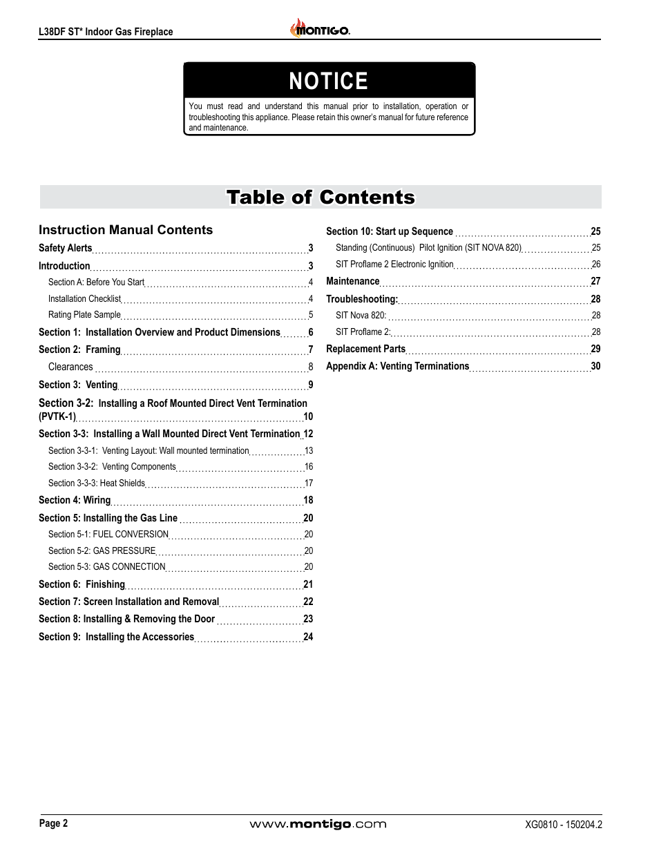 Montigo L38DF-ST User Manual | Page 2 / 34