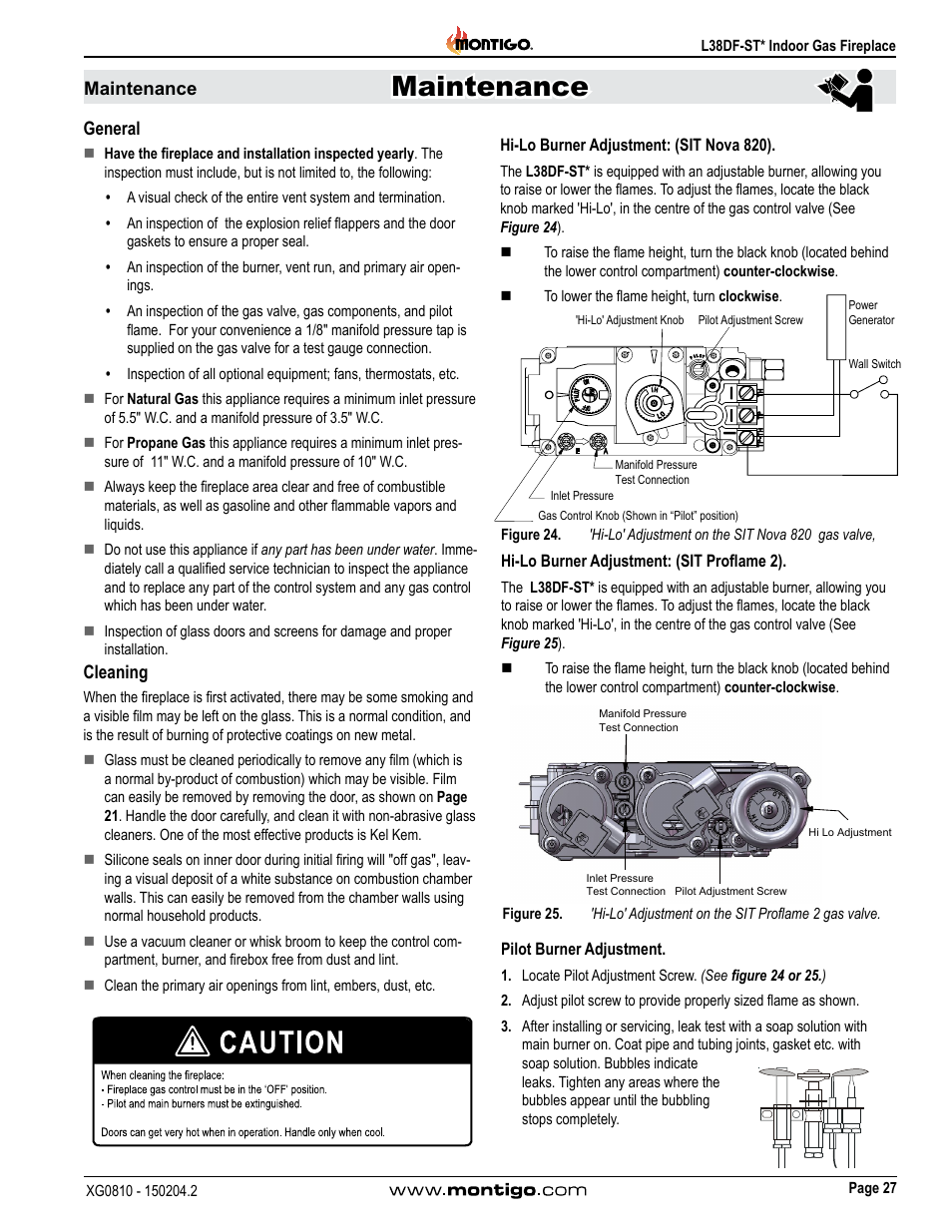 Maintenance | Montigo L38DF-ST User Manual | Page 27 / 34