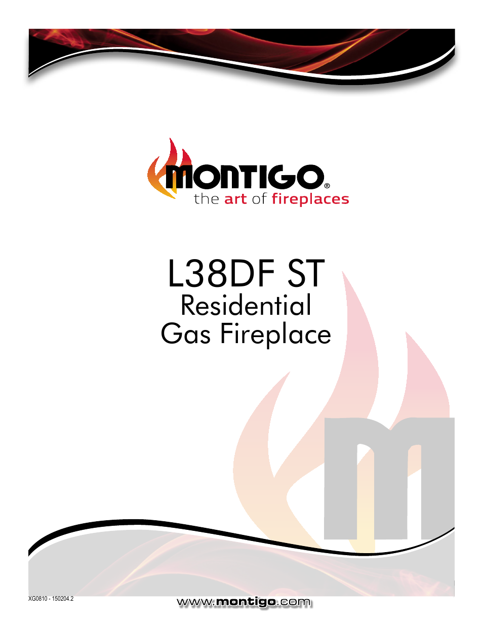 L38df st, Residential gas fireplace | Montigo L38DF-ST User Manual | Page 34 / 34