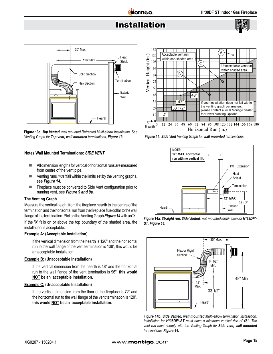 Installation | Montigo H38DF ST User Manual | Page 15 / 38