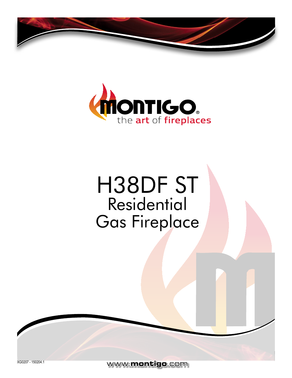 H38df st, Residential gas fireplace | Montigo H38DF ST User Manual | Page 38 / 38