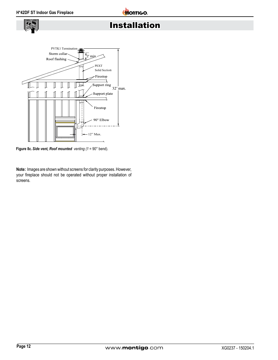 Installation | Montigo H42DF ST User Manual | Page 12 / 36