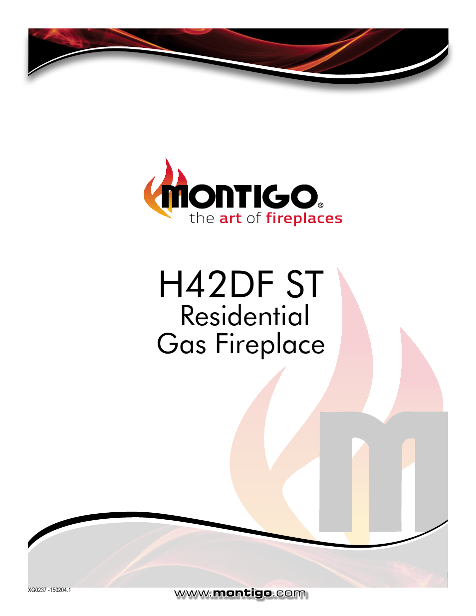 H42df st, Residential gas fireplace | Montigo H42DF ST User Manual | Page 36 / 36