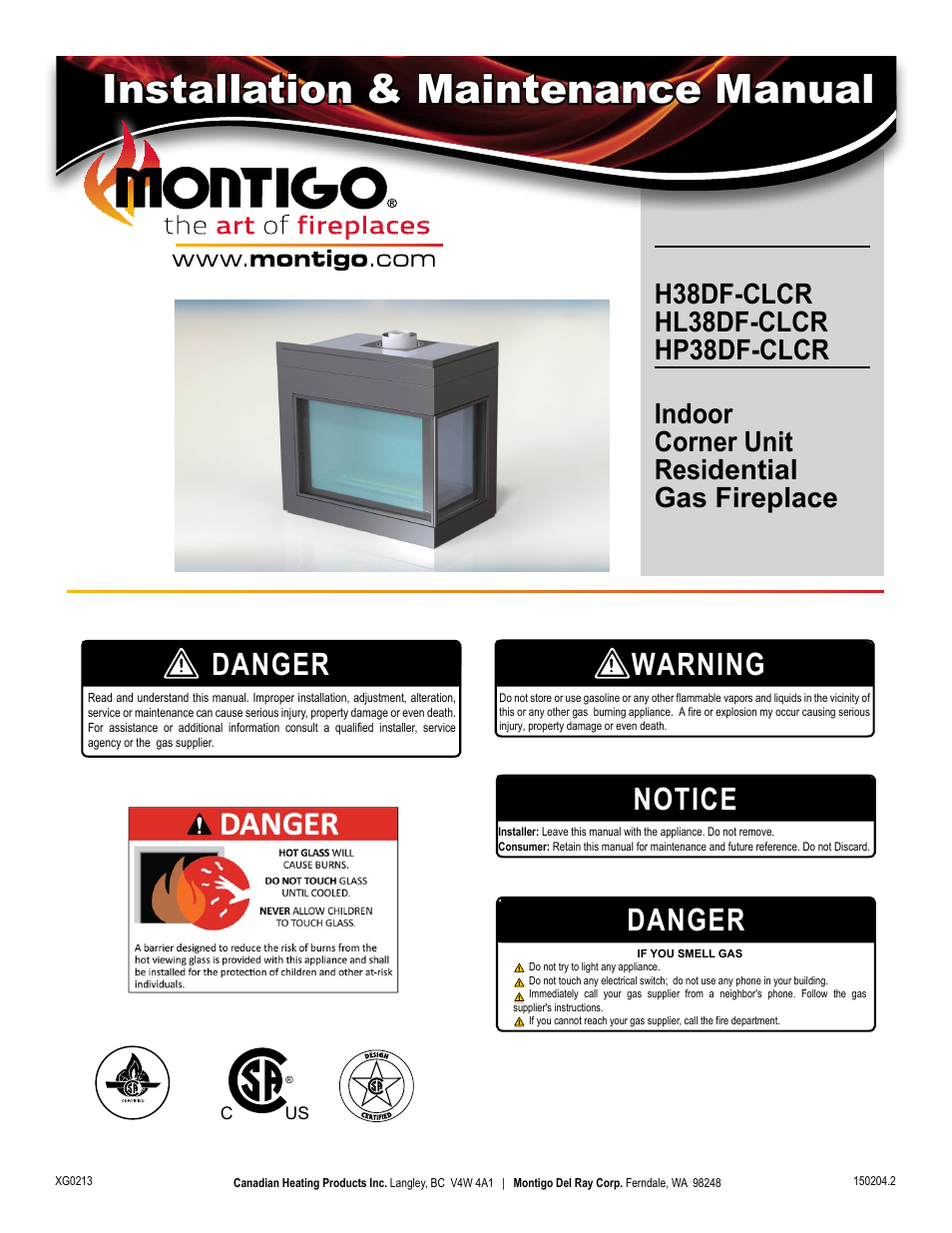 Montigo H38DF-CLCR User Manual | 38 pages