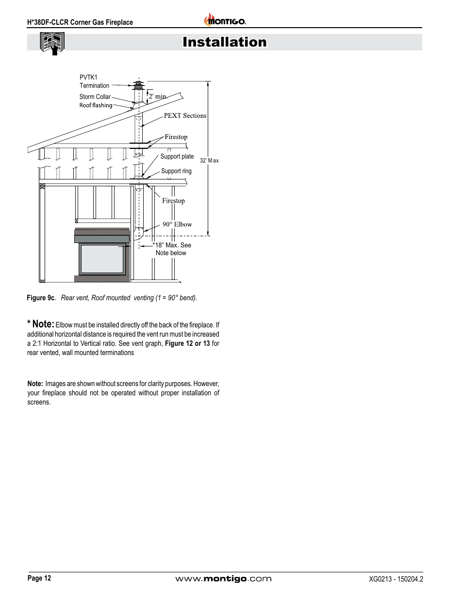 Installation | Montigo H38DF-CLCR User Manual | Page 12 / 38
