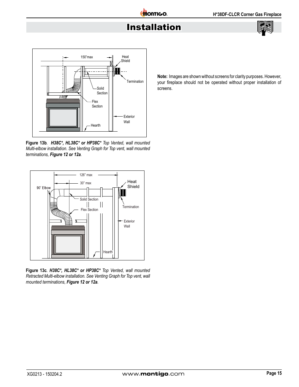Installation | Montigo H38DF-CLCR User Manual | Page 15 / 38
