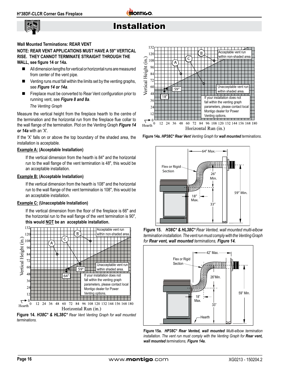 Installation | Montigo H38DF-CLCR User Manual | Page 16 / 38