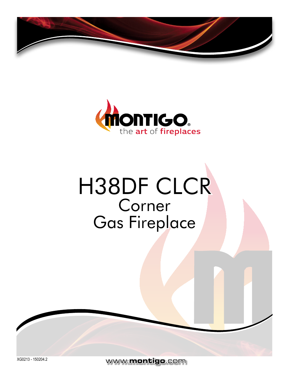 H38df clcr, Corner gas fireplace | Montigo H38DF-CLCR User Manual | Page 38 / 38