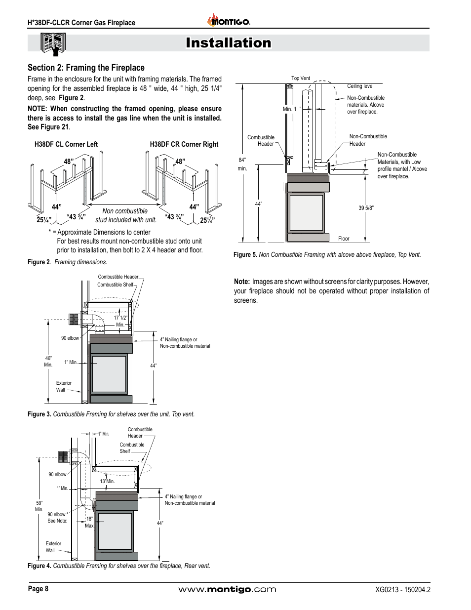 Installation | Montigo H38DF-CLCR User Manual | Page 8 / 38