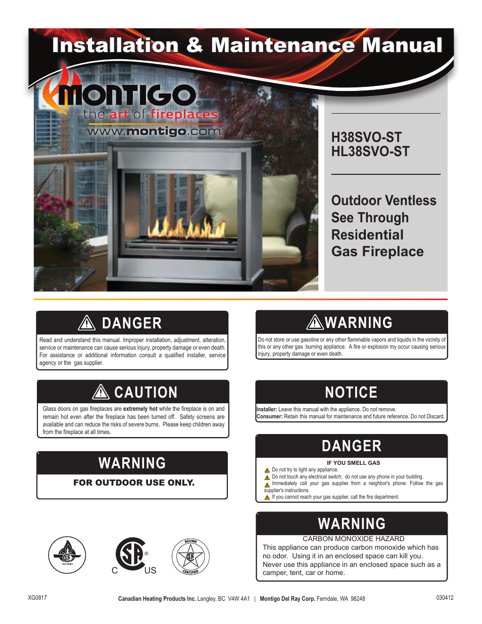 Montigo H38SVO-ST User Manual | 20 pages