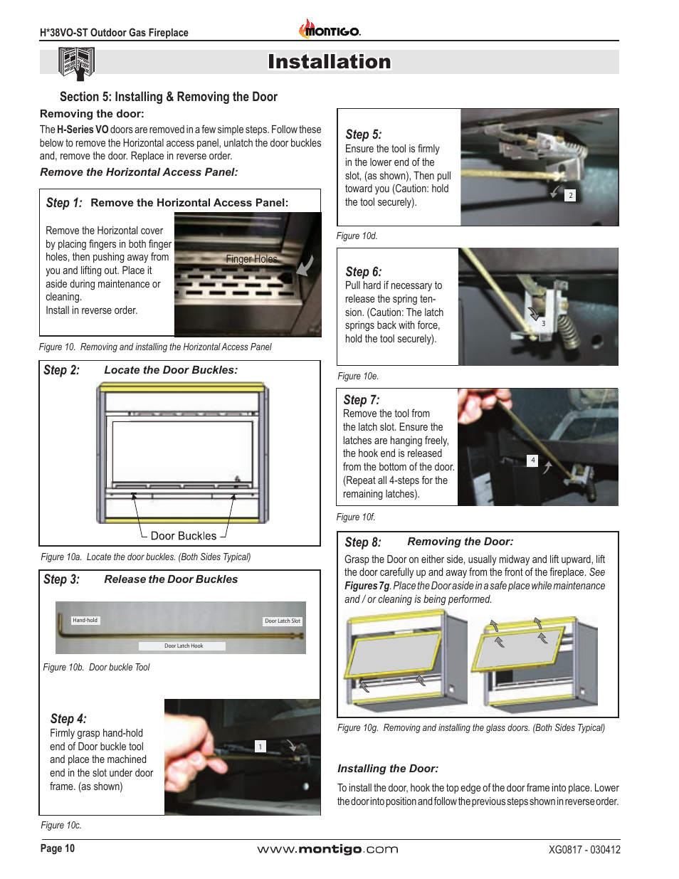 Installation | Montigo H38SVO-ST User Manual | Page 10 / 20