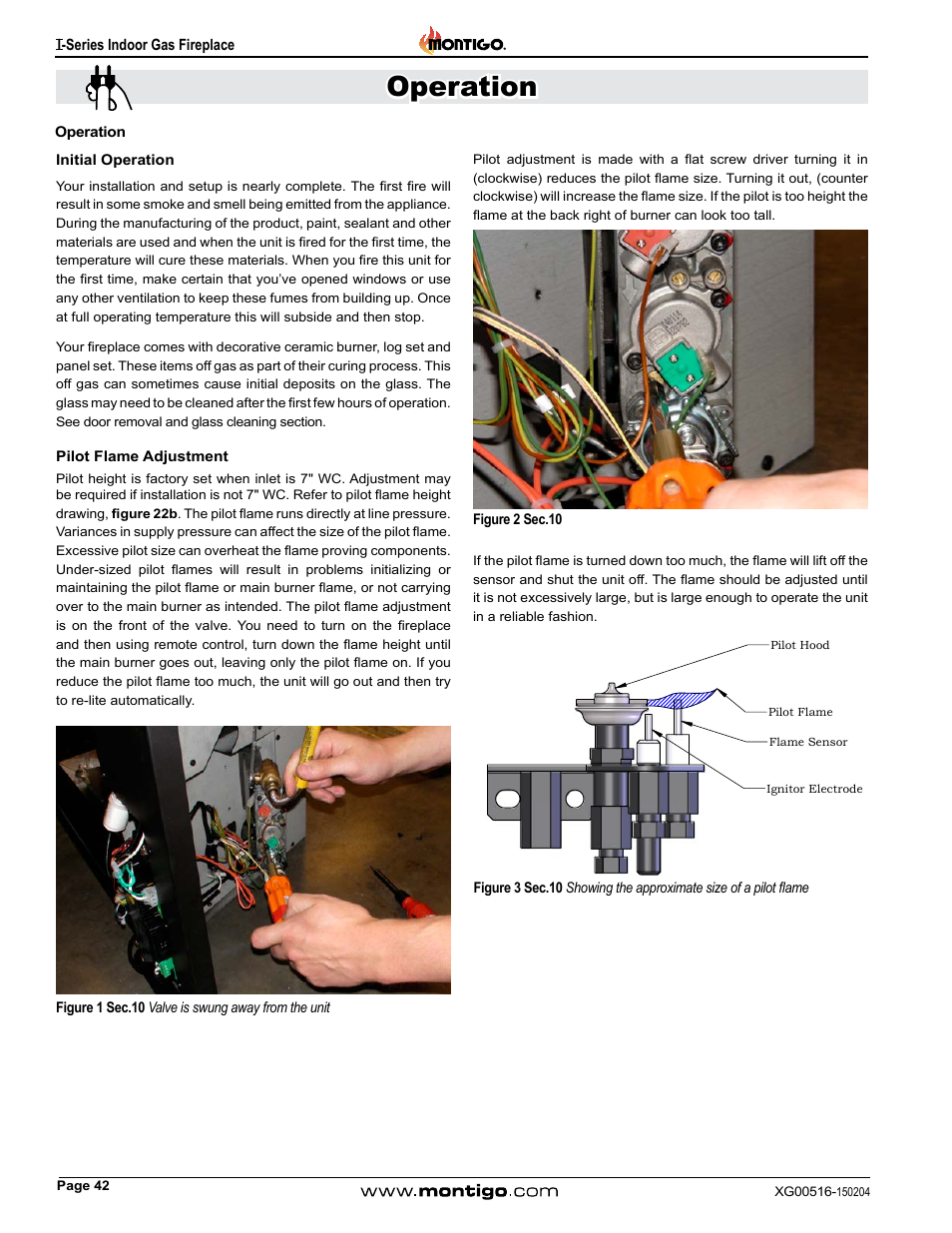 Operation, Initial operation | Montigo 30FID Traditional User Manual | Page 42 / 70