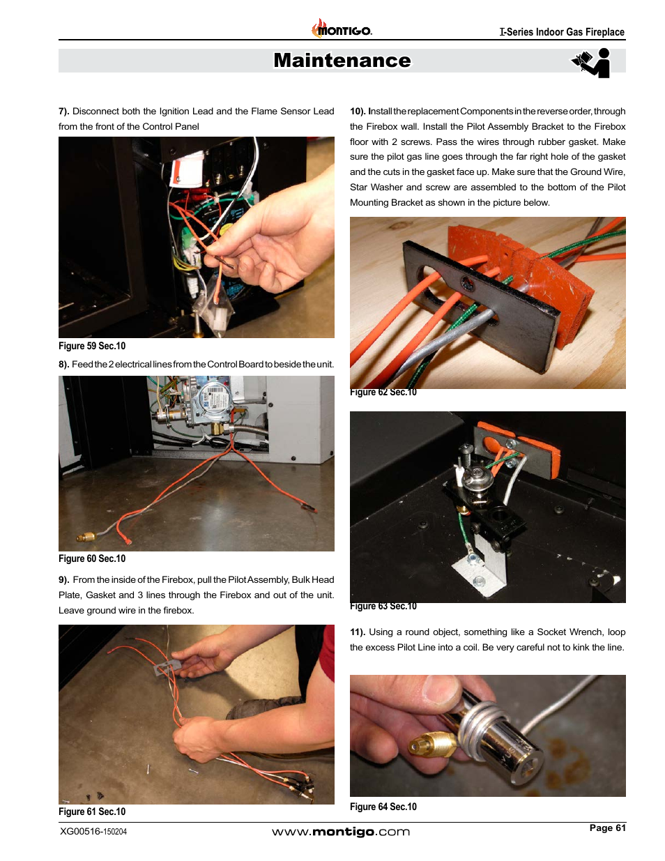 Maintenance | Montigo 30FID Traditional User Manual | Page 61 / 70