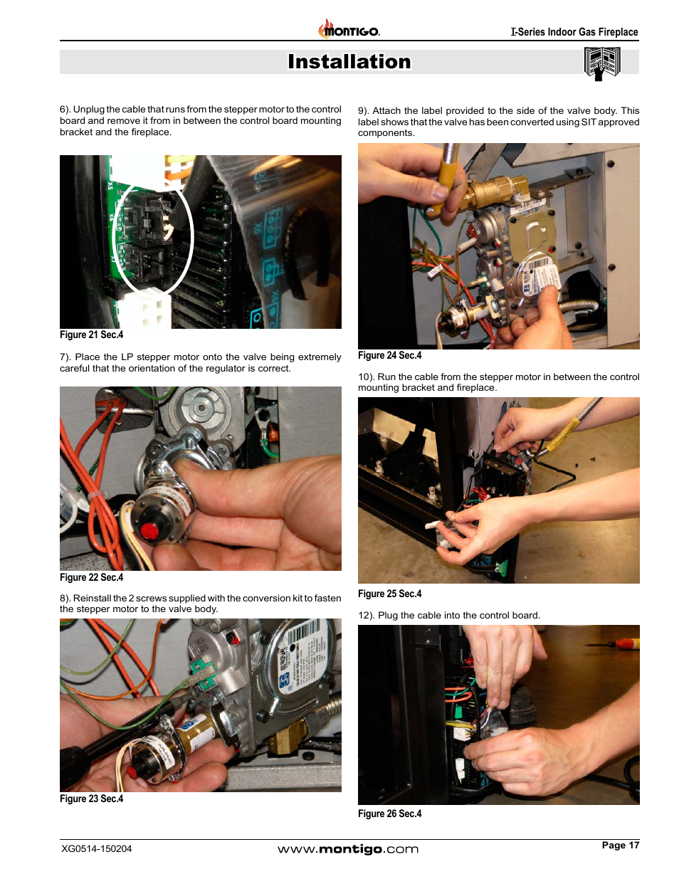 Installation | Montigo 34FID - Linear User Manual | Page 17 / 64