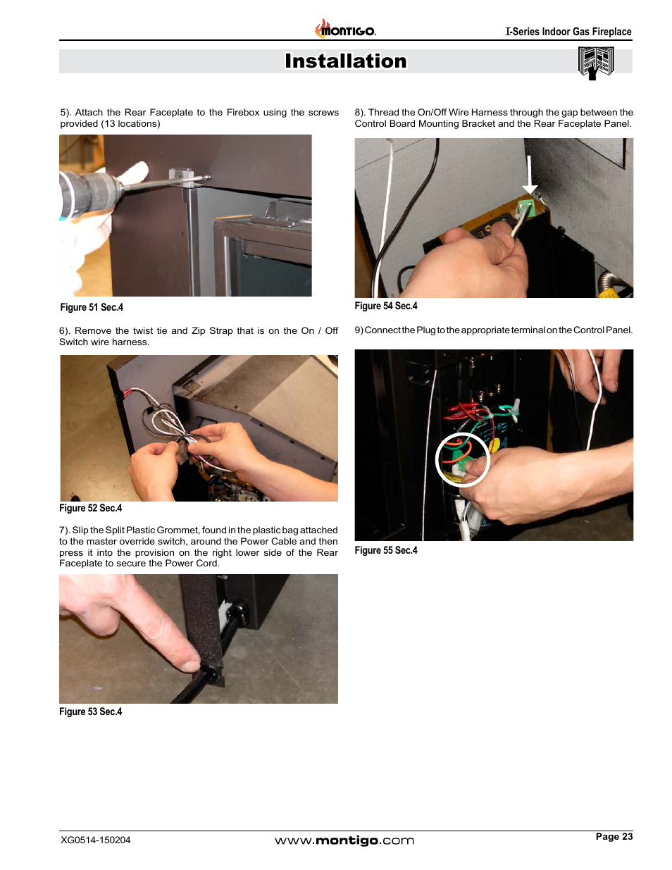 Installation | Montigo 34FID - Linear User Manual | Page 23 / 64