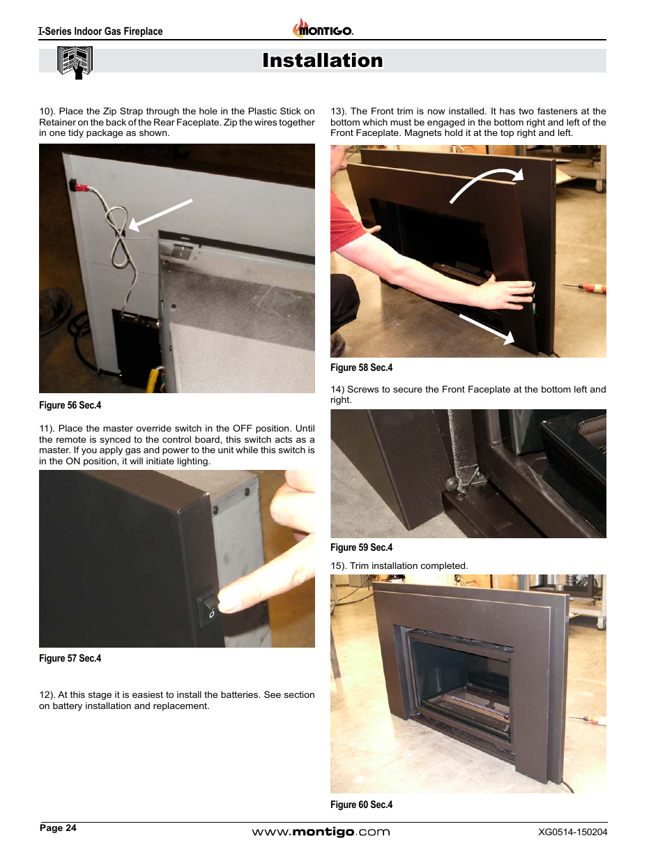 Installation | Montigo 34FID - Linear User Manual | Page 24 / 64