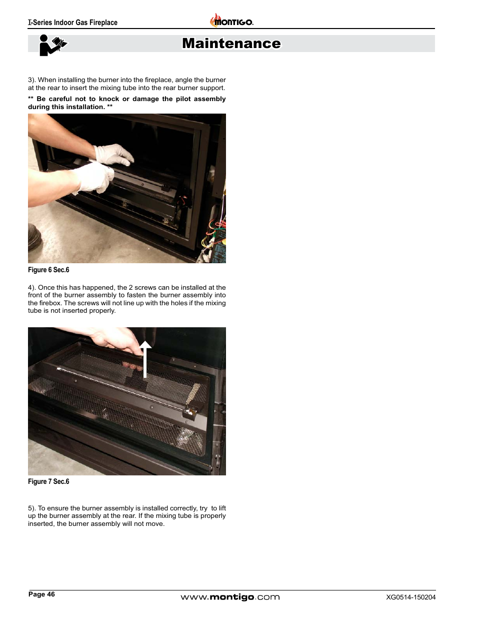 Maintenance | Montigo 34FID - Linear User Manual | Page 46 / 64