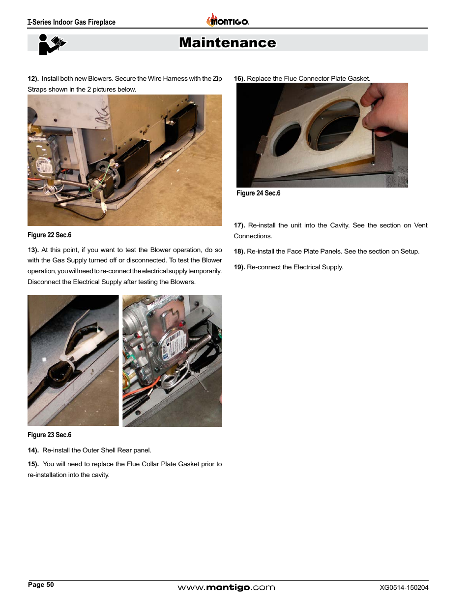 Maintenance | Montigo 34FID - Linear User Manual | Page 50 / 64