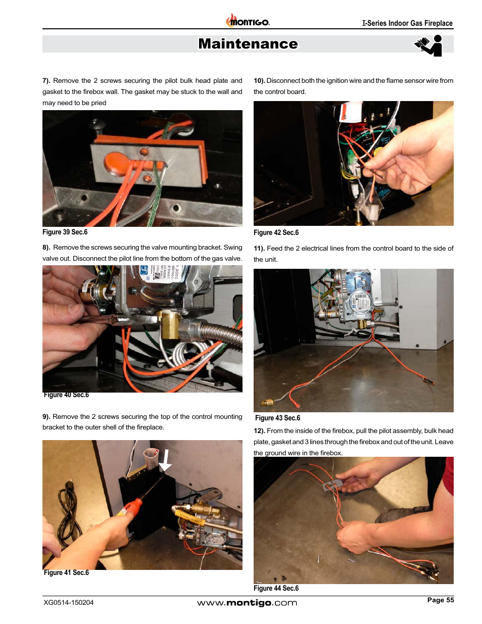Maintenance | Montigo 34FID - Linear User Manual | Page 55 / 64