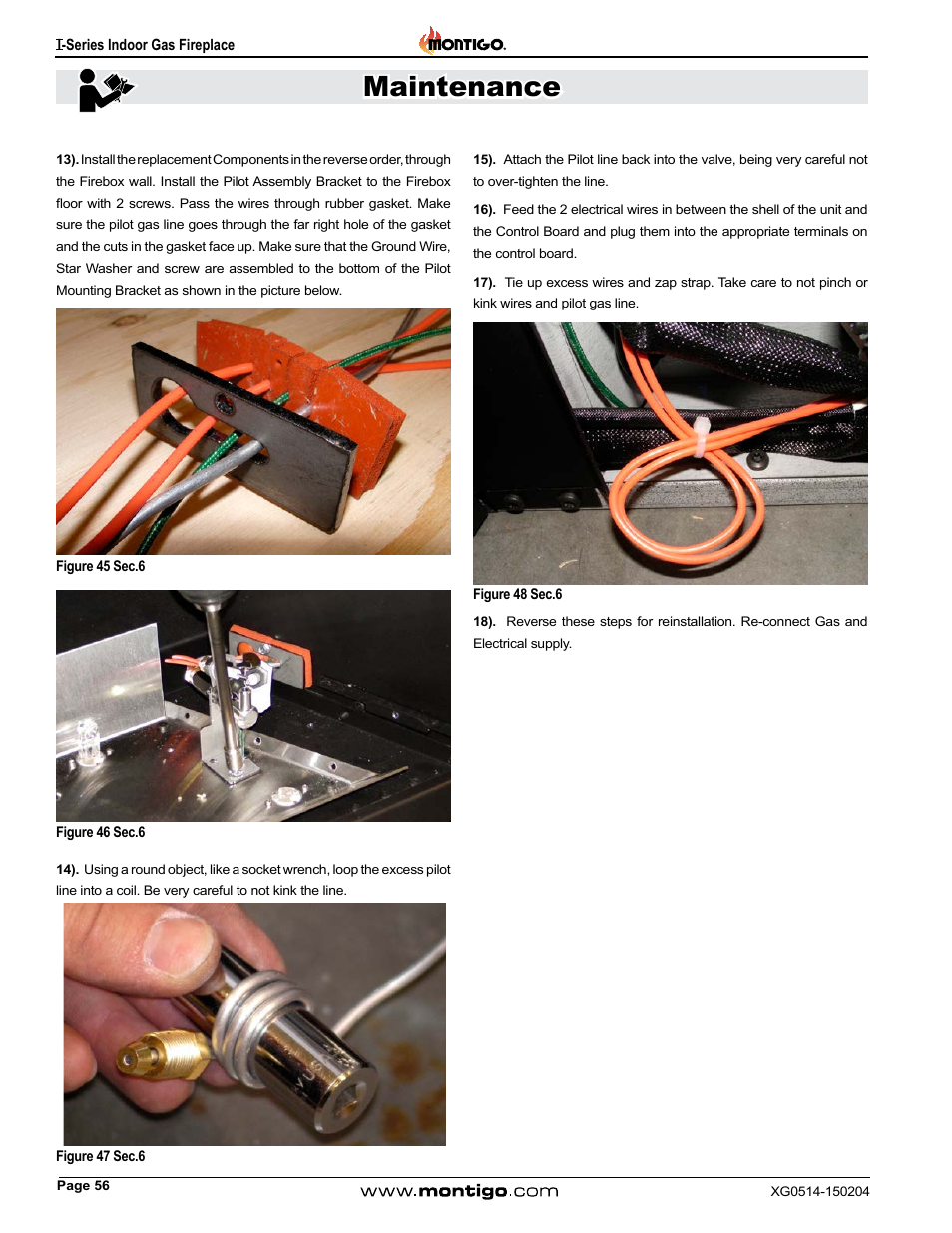 Maintenance | Montigo 34FID - Linear User Manual | Page 56 / 64