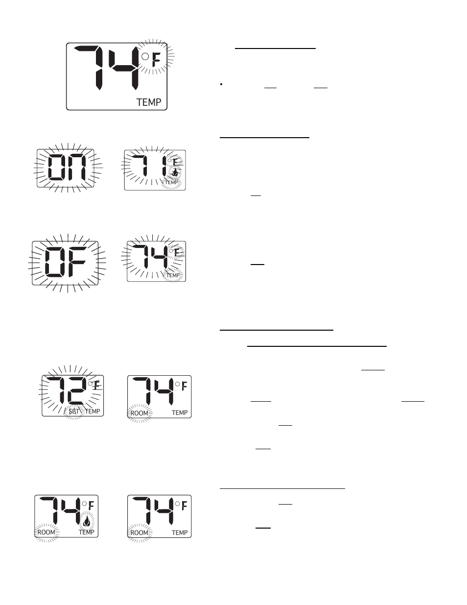 Temp, Manual function, Thermostat function | Montigo 1001 TH-A User Manual | Page 2 / 9