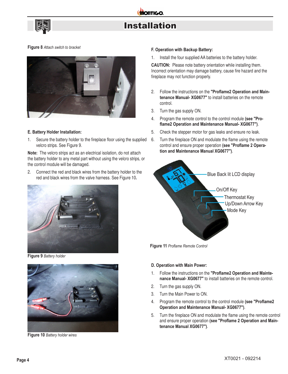 Installation | Montigo PF2RK User Manual | Page 4 / 4