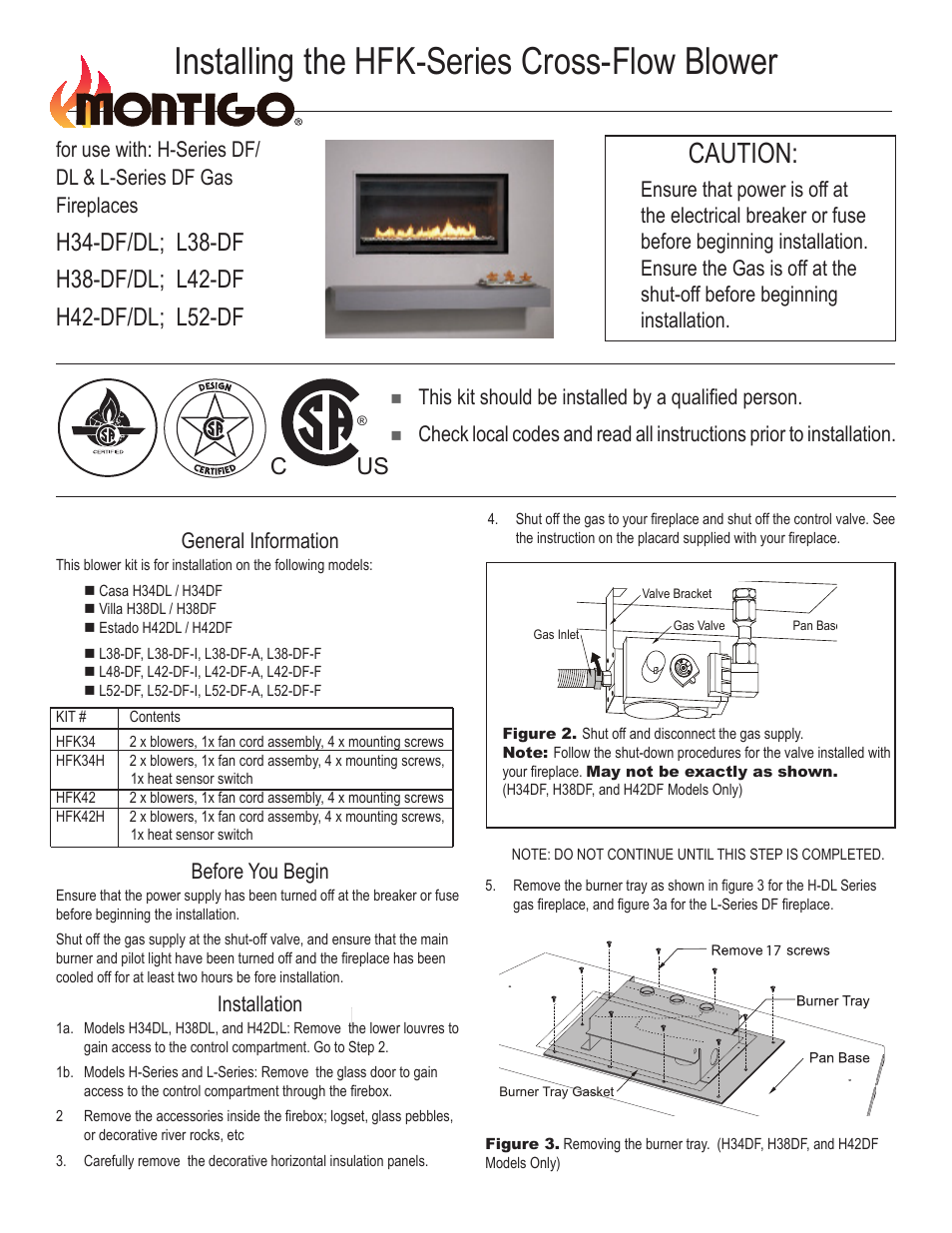 Montigo HFK-Series Cross-Flow Blower User Manual | 2 pages