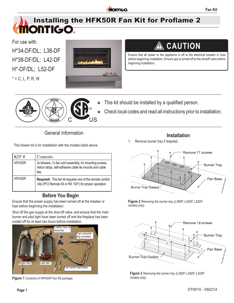 Montigo HFK50R User Manual | 2 pages