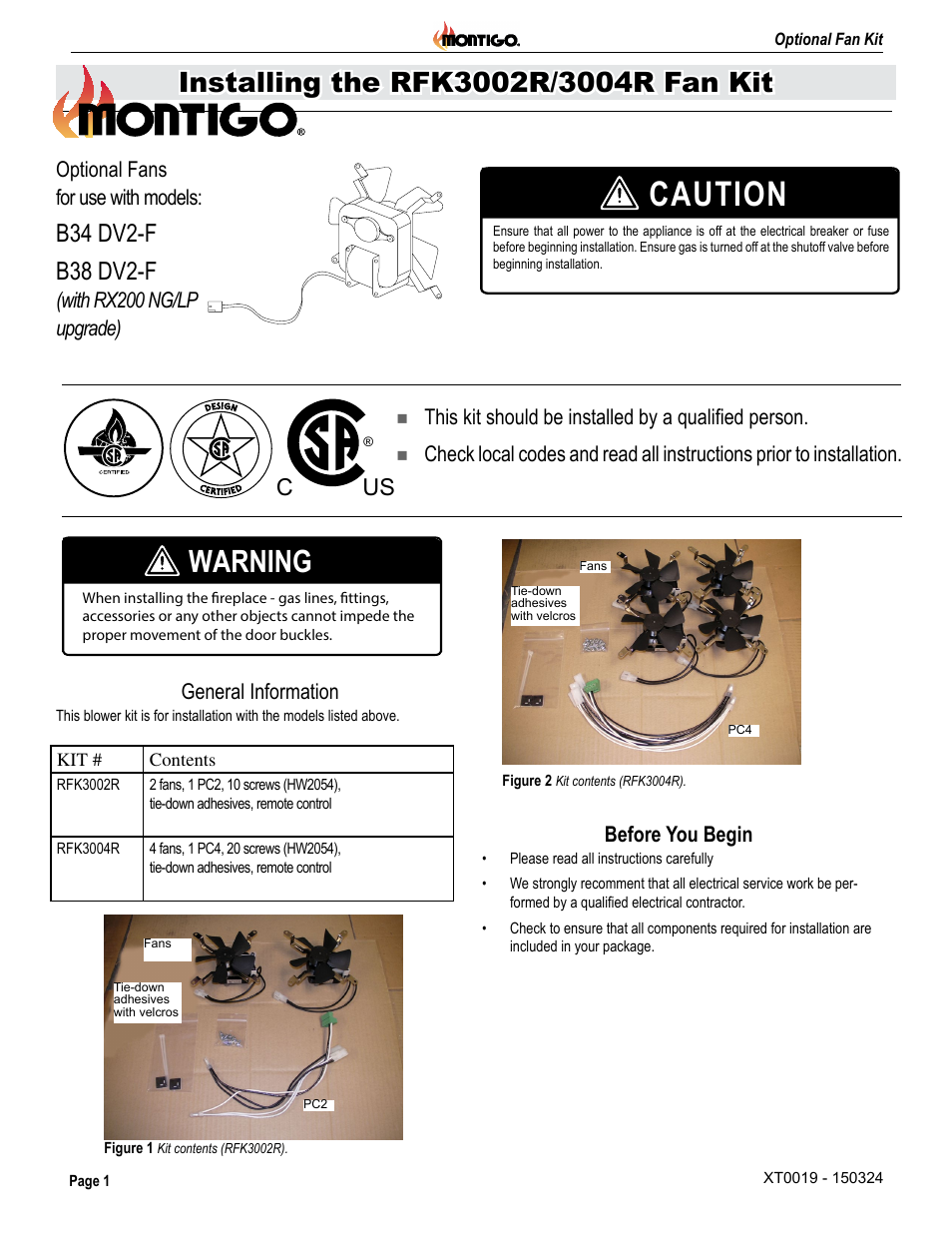 Montigo RFK3002R User Manual | 4 pages