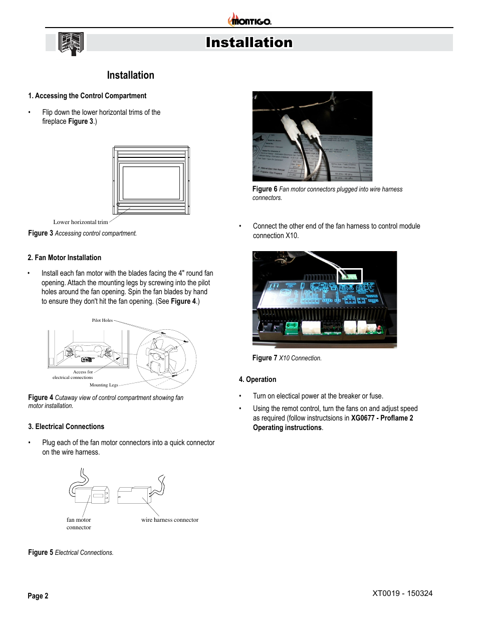 Installation, Optional fan kit, General information | Montigo RFK3002R User Manual | Page 2 / 4