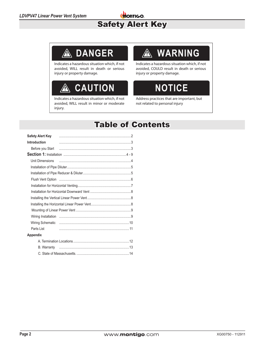 Montigo LDVPV47 User Manual | Page 2 / 16