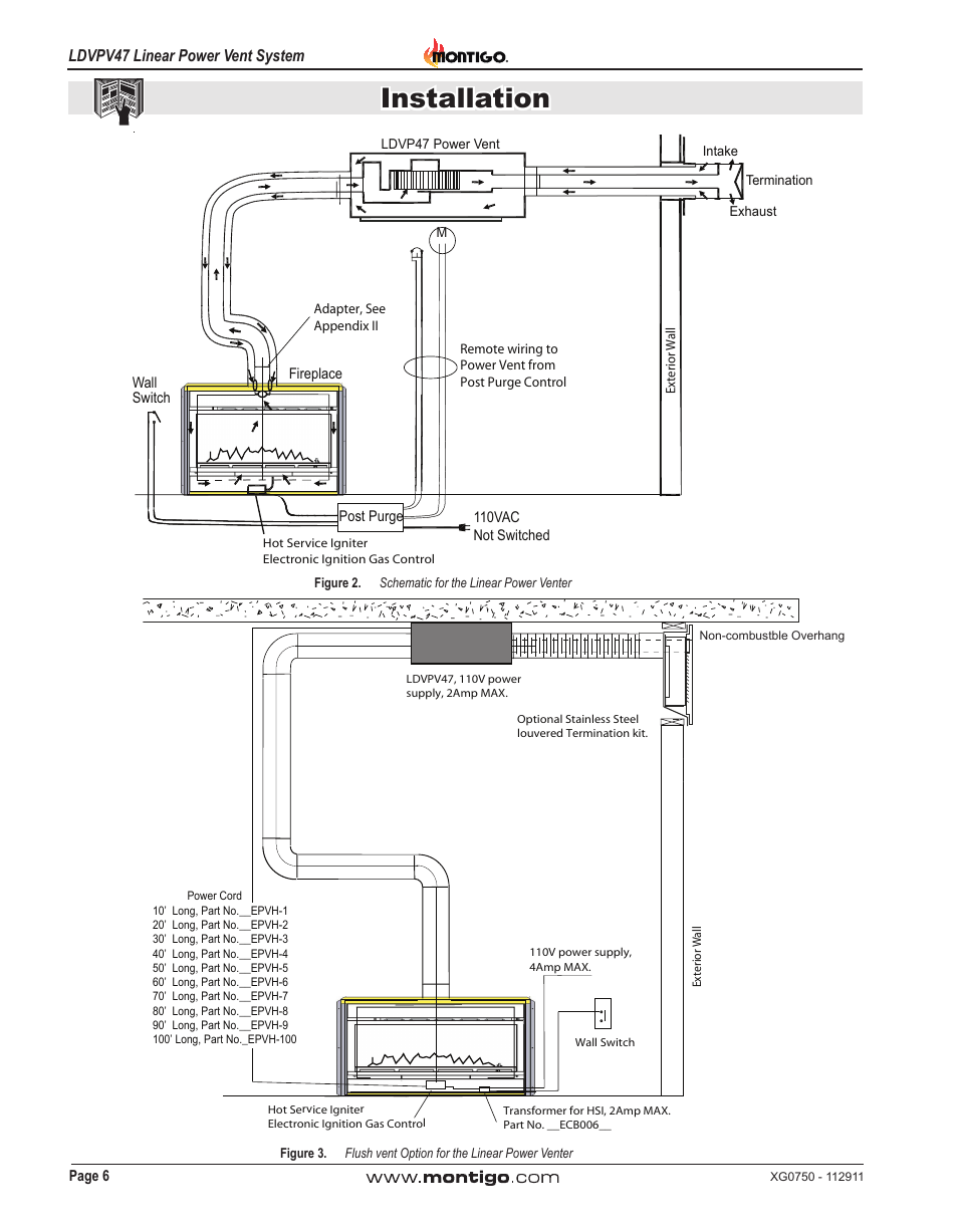 Installation | Montigo LDVPV47 User Manual | Page 6 / 16