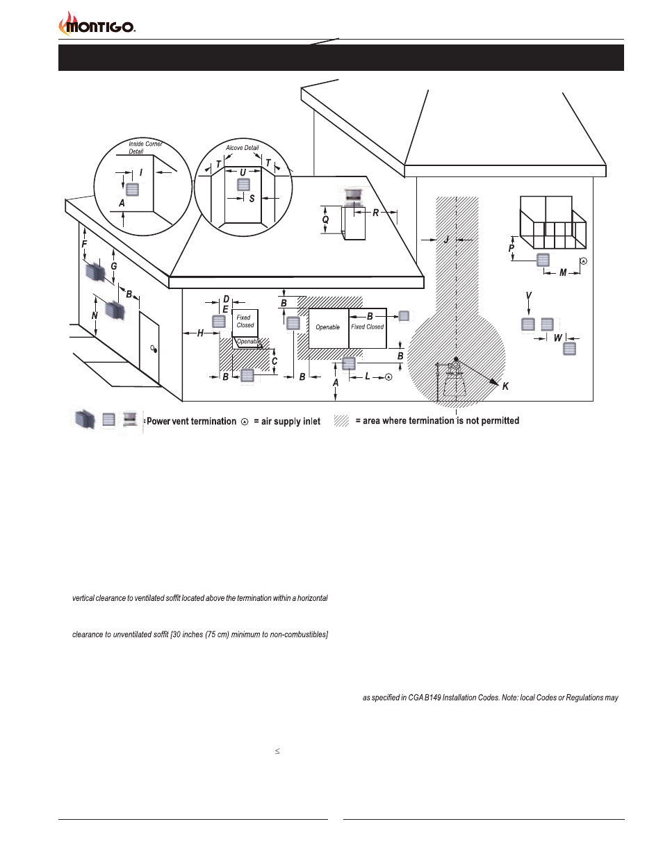 Appendix a - termination locations, Page 11 edvwspv horizontal power vent system | Montigo EDVWSPV47 User Manual | Page 11 / 16