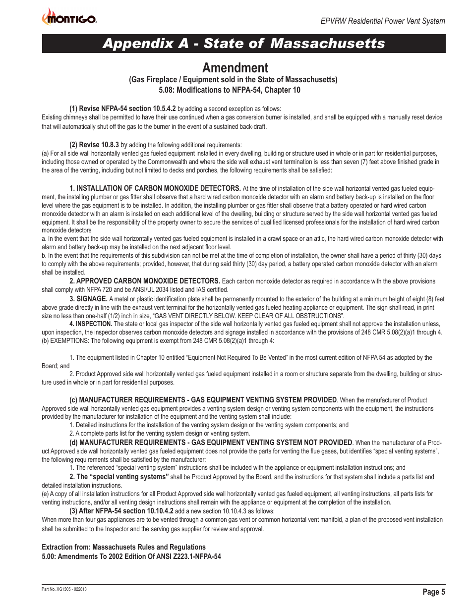 Amendment, Appendix a - state of massachusetts | Montigo EPVRW User Manual | Page 5 / 6