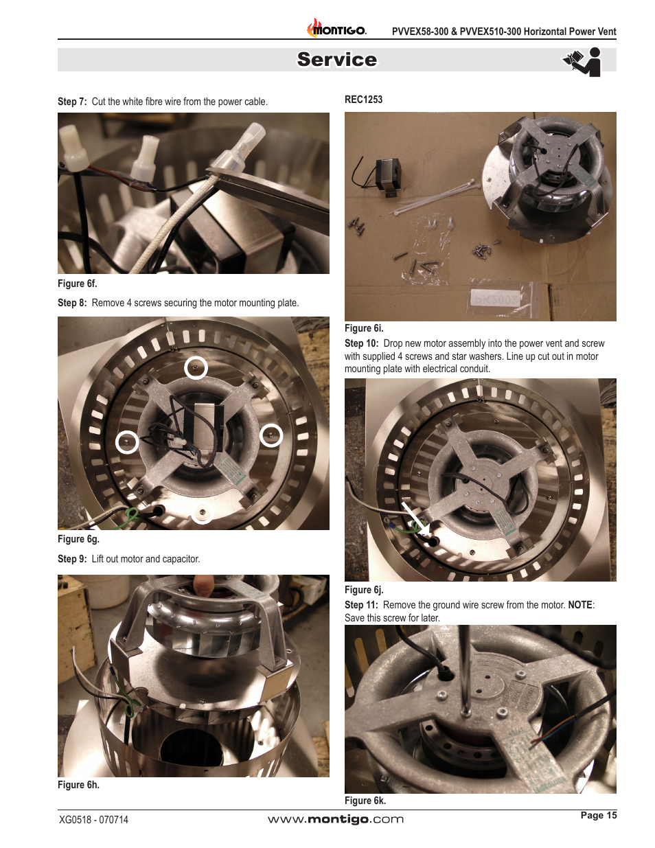 Service | Montigo PVVEX58-300 User Manual | Page 15 / 20
