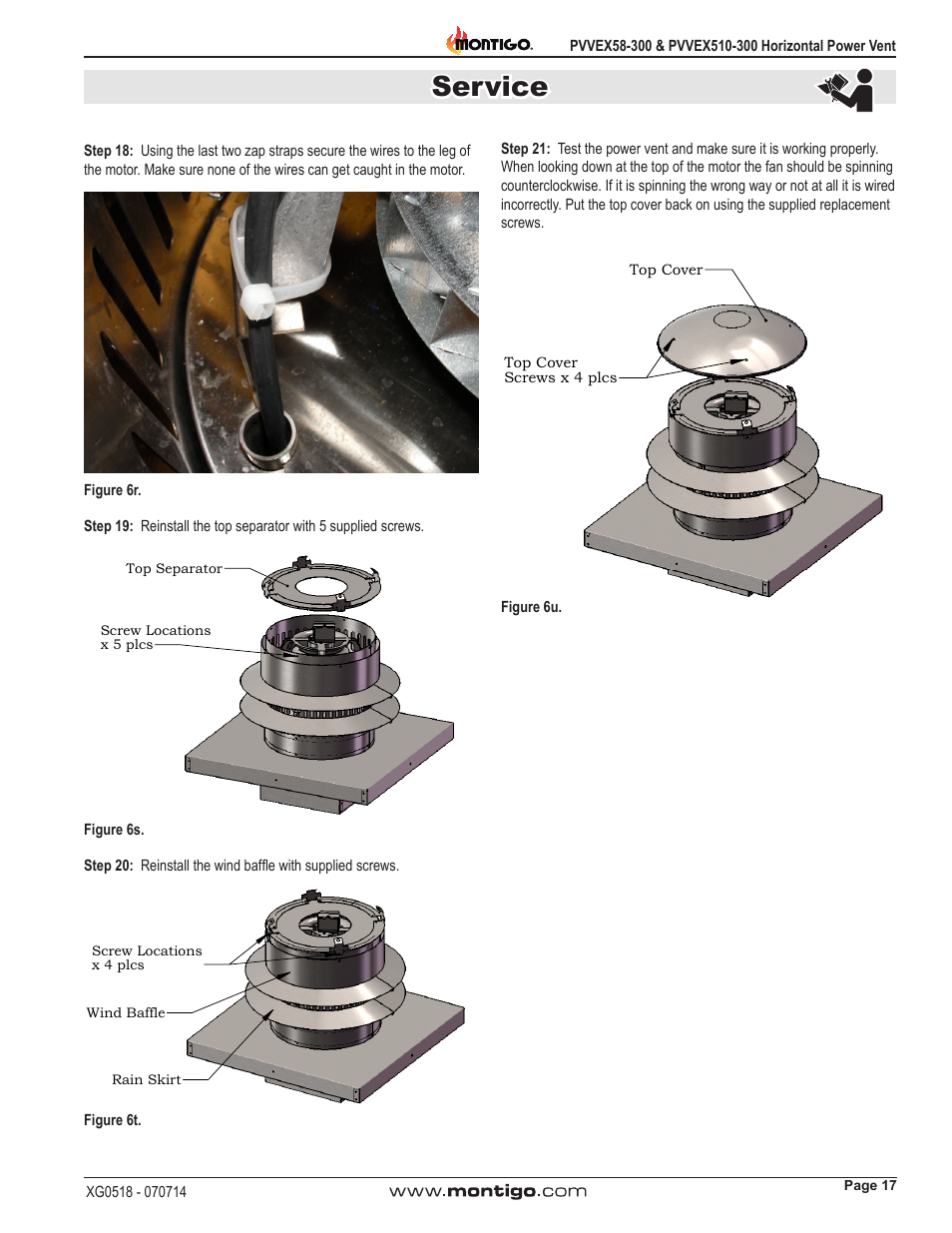 Service | Montigo PVVEX58-300 User Manual | Page 17 / 20